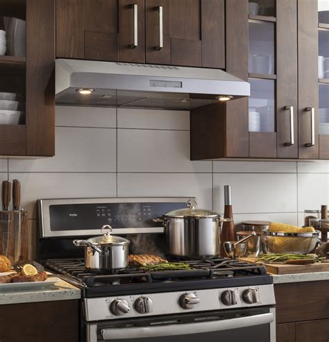 ge under cabinet range hood stainless steel|retractable range hood under cabinet.